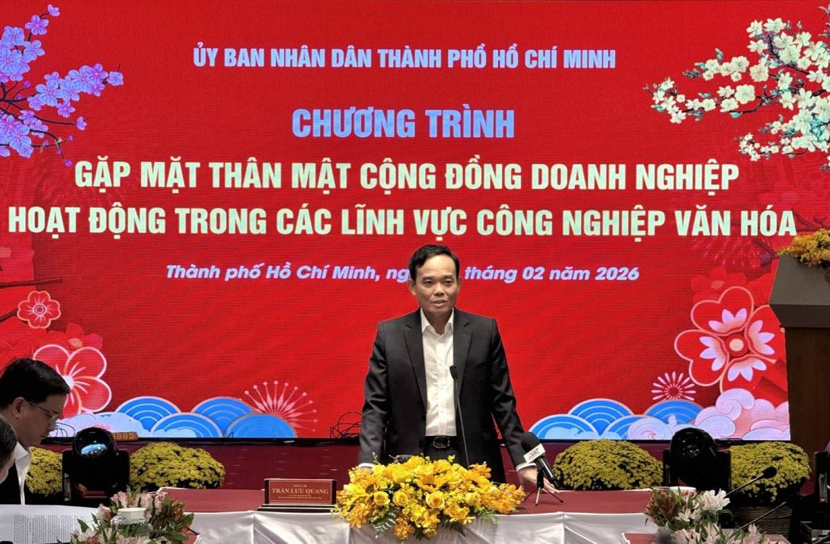 Bí thư Thành ủy Trần Lưu Quang gặp mặt cộng đồng doanh nghiệp hoạt động trong các lĩnh vực công nghiệp văn hóa.