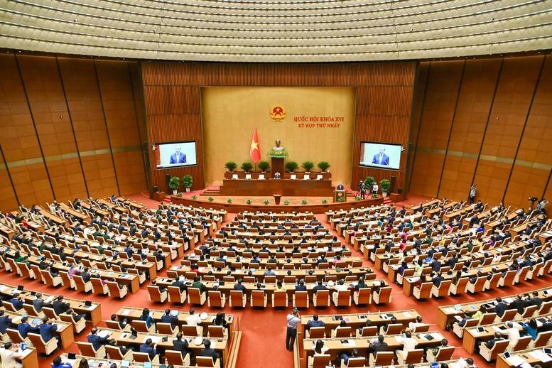 Phiên khai mạc Kỳ họp thứ Nhất, Quốc hội khóa XVI sáng 6/4 (Ảnh: VGP).