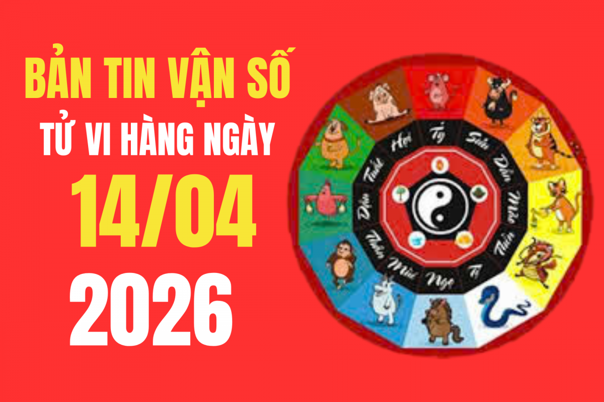 Tử vi - Vận số ngày 14/4/2026: Giờ đẹp, hướng tốt và con giáp may mắn giúp công việc hanh thông, tài lộc dồi dào