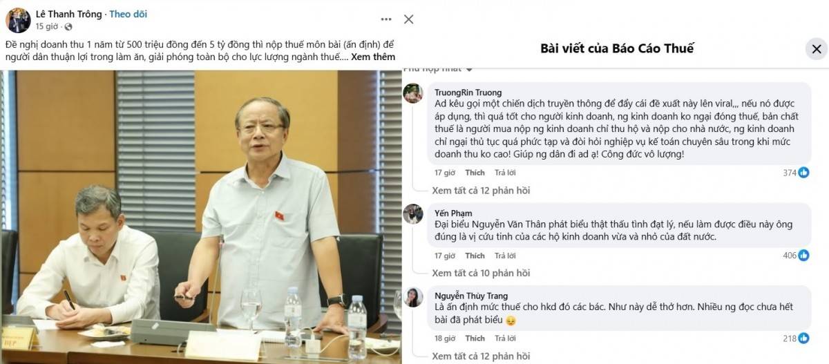 Làn sóng ủng hộ ý kiến của đại biểu Nguyễn Văn Thân đang dâng mạnh mẽ trên các nền tảng mạng xã hội.