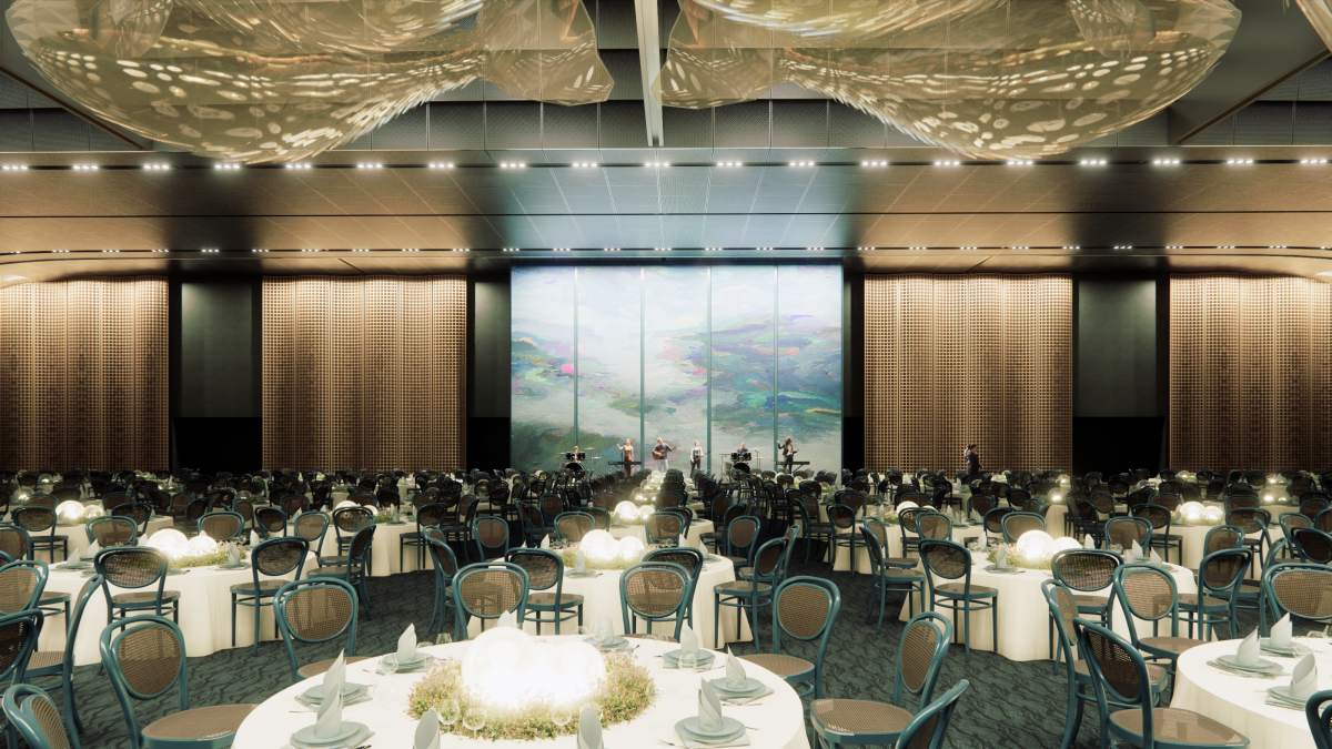 Trung tâm hội nghị Hội nghị và triển lãm sở hữu Ballroom không cột lớn nhất thế giới.