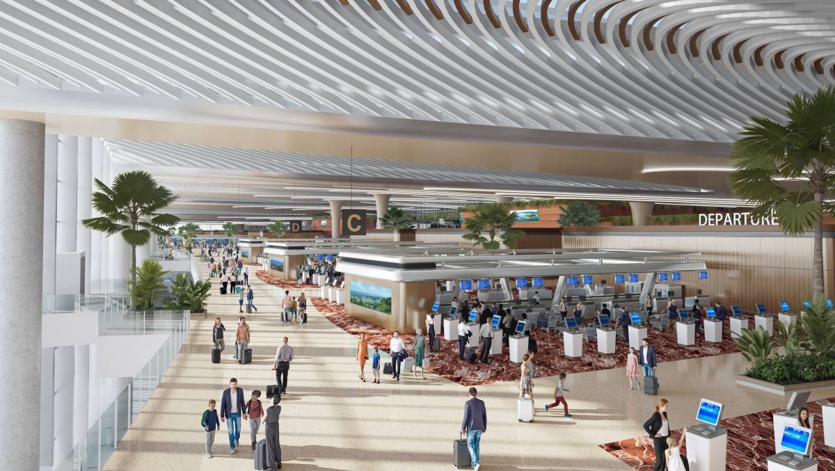 Khu vực làm thủ tục tự động hiện đại của sân bay Phú Quốc. Ảnh: HOK
