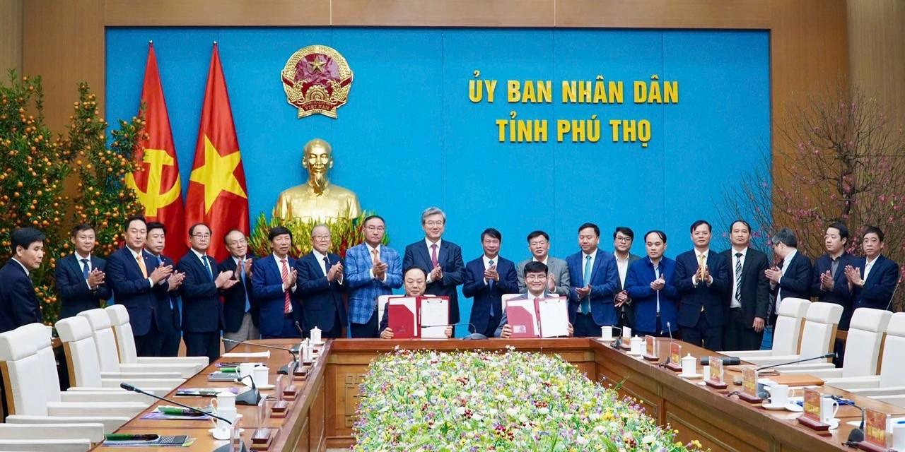 Hiệp hội Doanh nghiệp tỉnh Phú Thọ đại diện cộng đồng doanh nghiệp trong tỉnh ký kết Bản Ghi nhớ hợp tác với Liên hiệp Phòng Thương mại và Công nghiệp tỉnh Gyeonggi (Hàn Quốc) ngày 04/02/2026