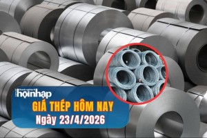 Giá thép hôm nay 23/4/2026: Giá quặng sắt chạm đỉnh 1 tháng sau thỏa thuận của BHP