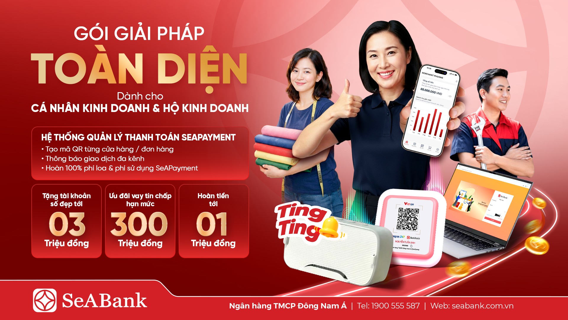 SeABank tung “combo” giải pháp toàn diện giúp hộ kinh doanh số hóa dòng tiền