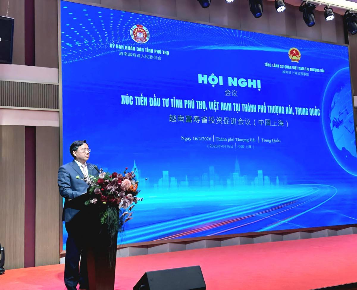 Phú Thọ kết nối đầu tư với doanh nghiệp Thượng Hải (Trung Quốc)