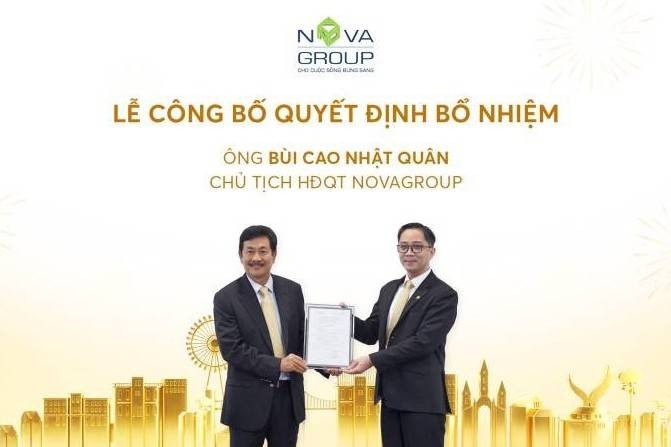 NovaGroup đổi “ghế nóng”: Ông Bùi Thành Nhơn nhường chức Chủ tịch cho con trai