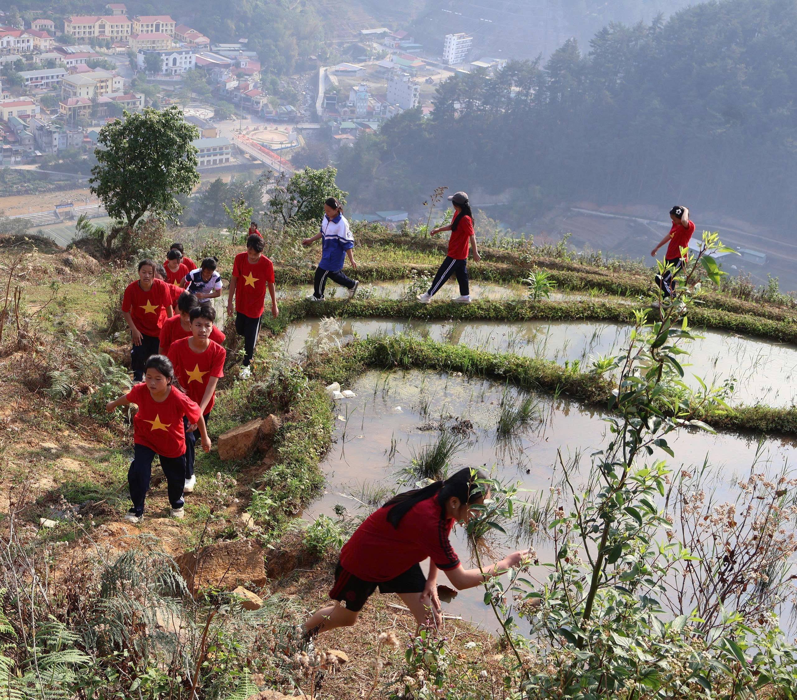 Giải chạy leo ruộng bậc thang Mù Cang Chải: Trải nghiệm độc bản giữa mùa nước đổ
