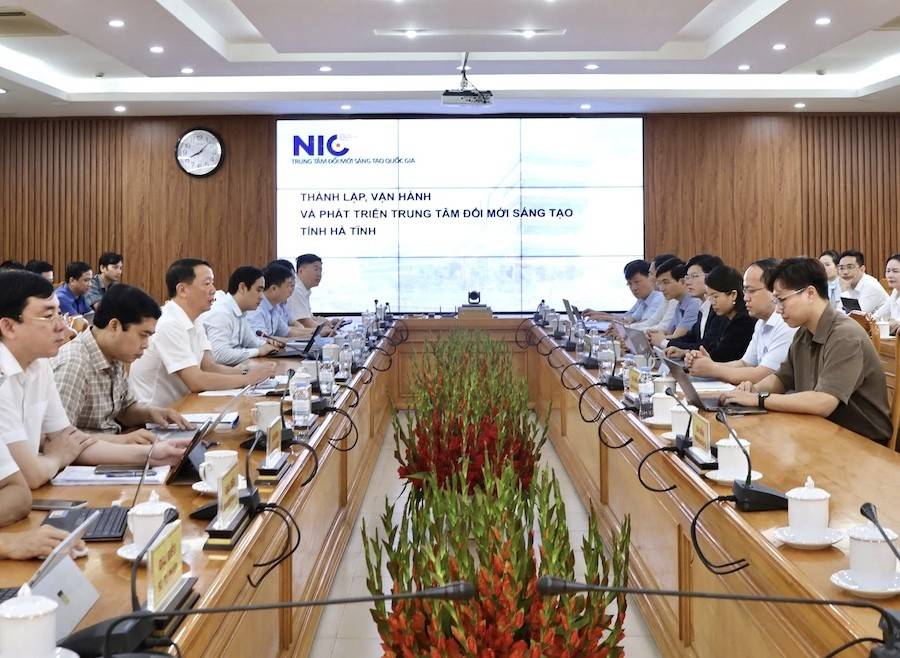 Hà Tĩnh làm việc với Trung tâm Đổi mới sáng tạo Quốc gia (NIC).
