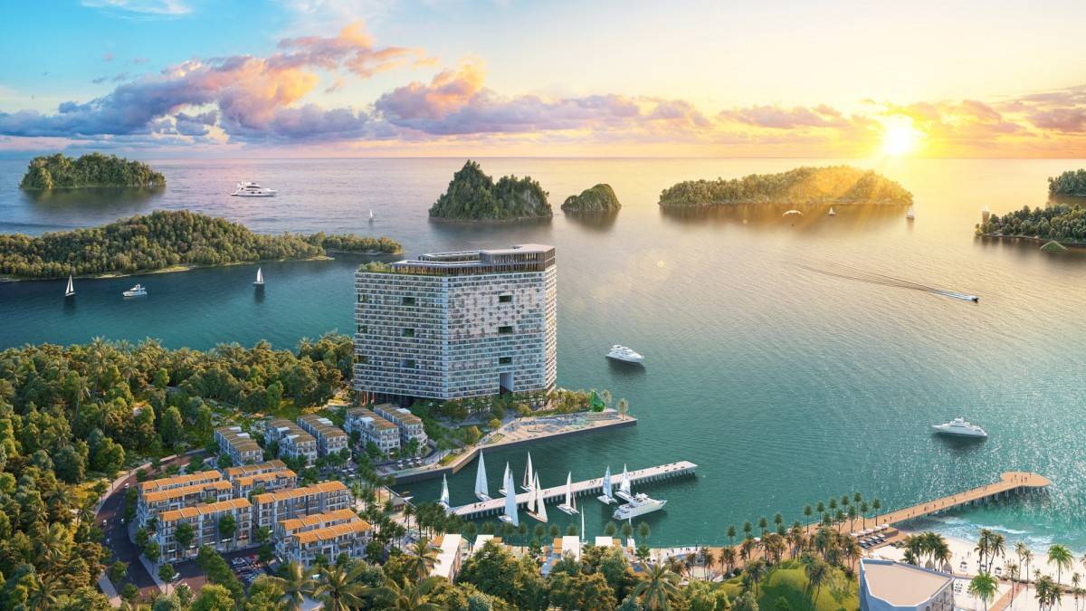 Tòa tháp Thanh Long mang đến không gian sống biệt lập, riêng tư, nhưng vẫn dễ dàng kết nối với chuỗi tiện ích đẳng cấp tại Xanh Island. Ảnh: Sun Group.