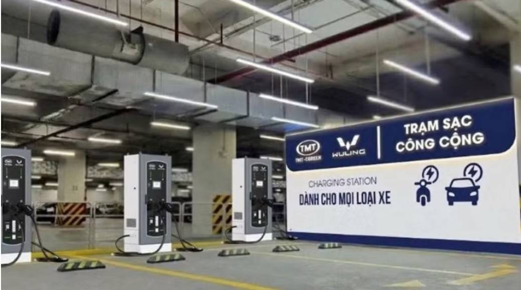 Trạm sạc công cộng dành cho mọi loại xe.(Nguồn: TMT-EGreen).