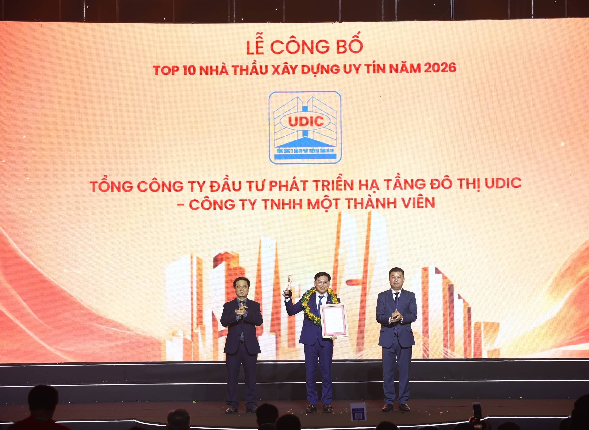 UDIC 8 lần vào Top 10 nhà thầu xây dựng uy tín, khẳng định năng lực trong bối cảnh nhiều biến động