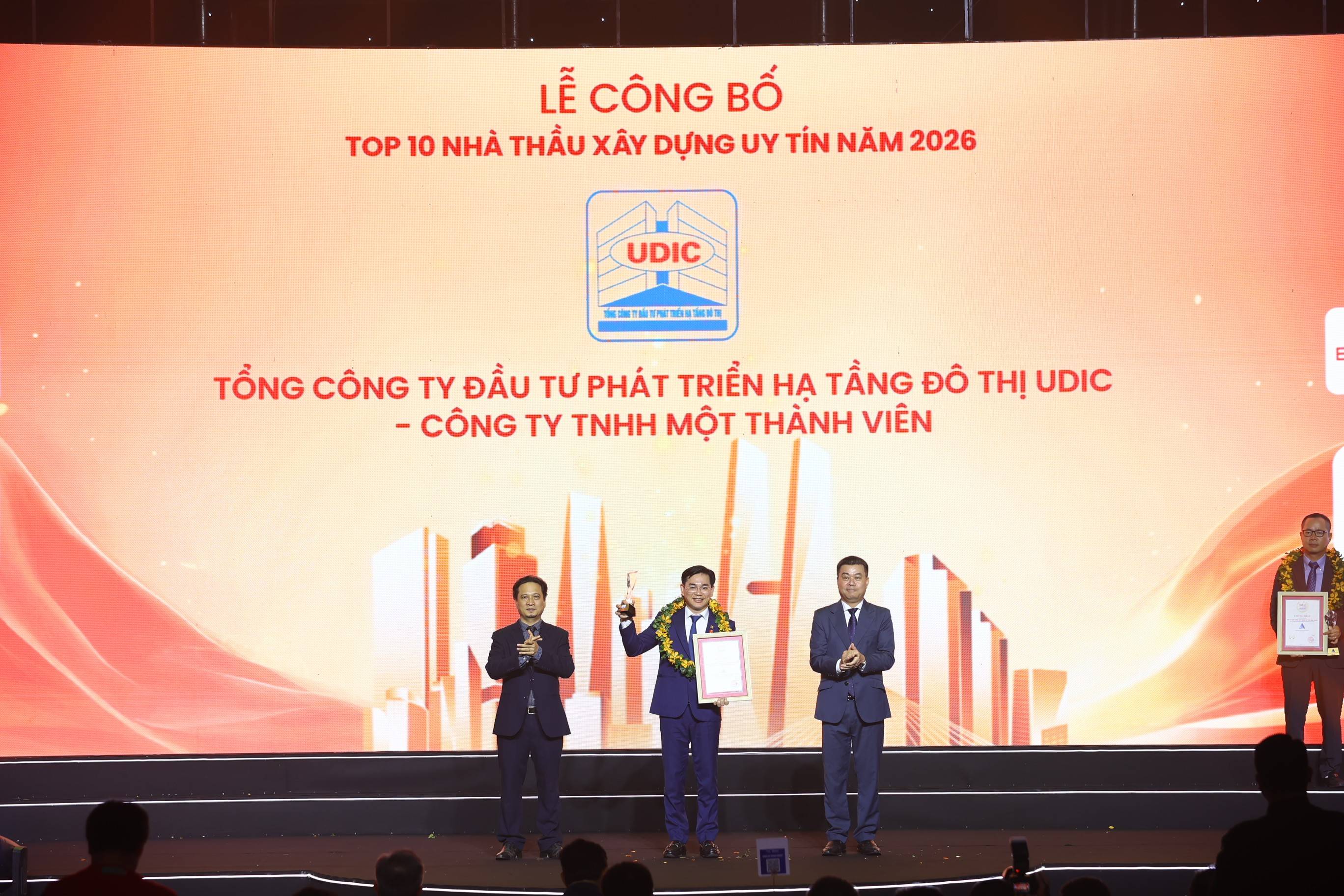 UDIC 8 lần vào Top 10 nhà thầu xây dựng uy tín, khẳng định năng lực trong bối cảnh nhiều biến động