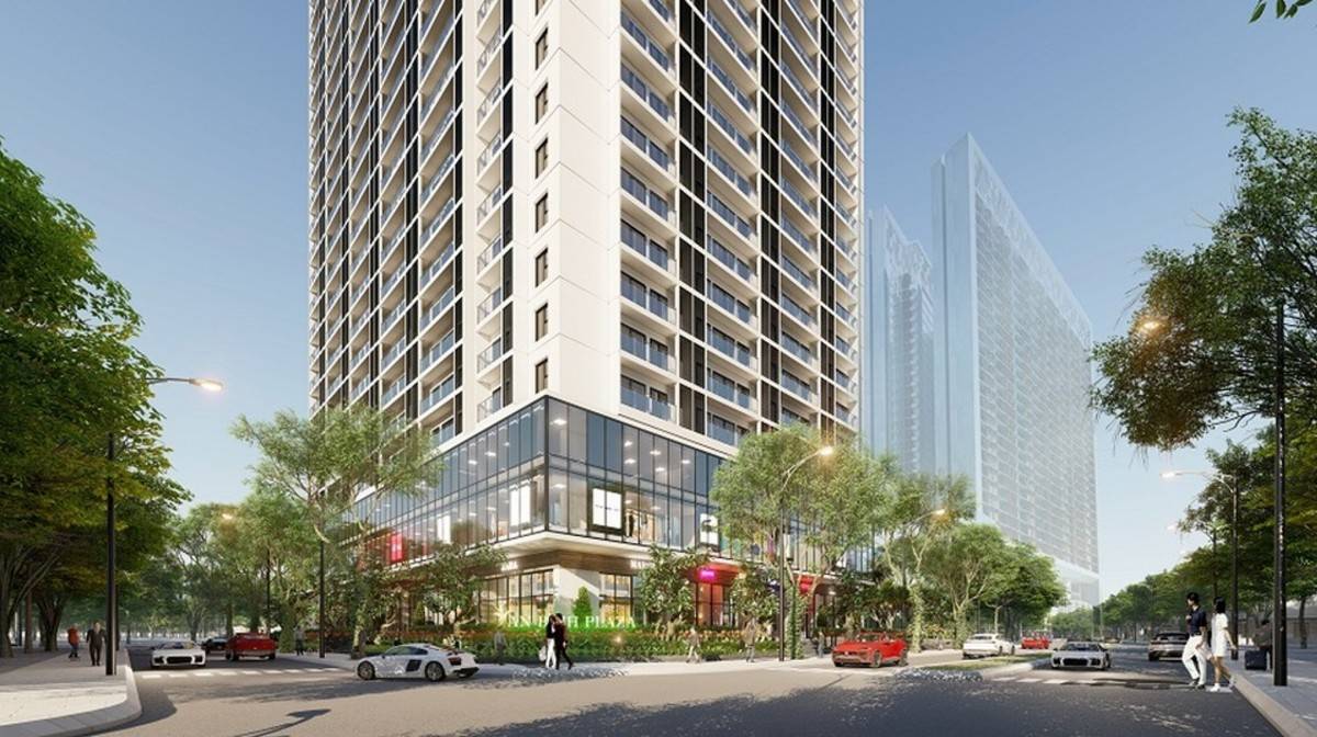 Hình ảnh khối dịch vụ hương mại dự án An Bình Plaza – Hệ sinh thái Geleximco, đã bàn giao và khai thác vận hành