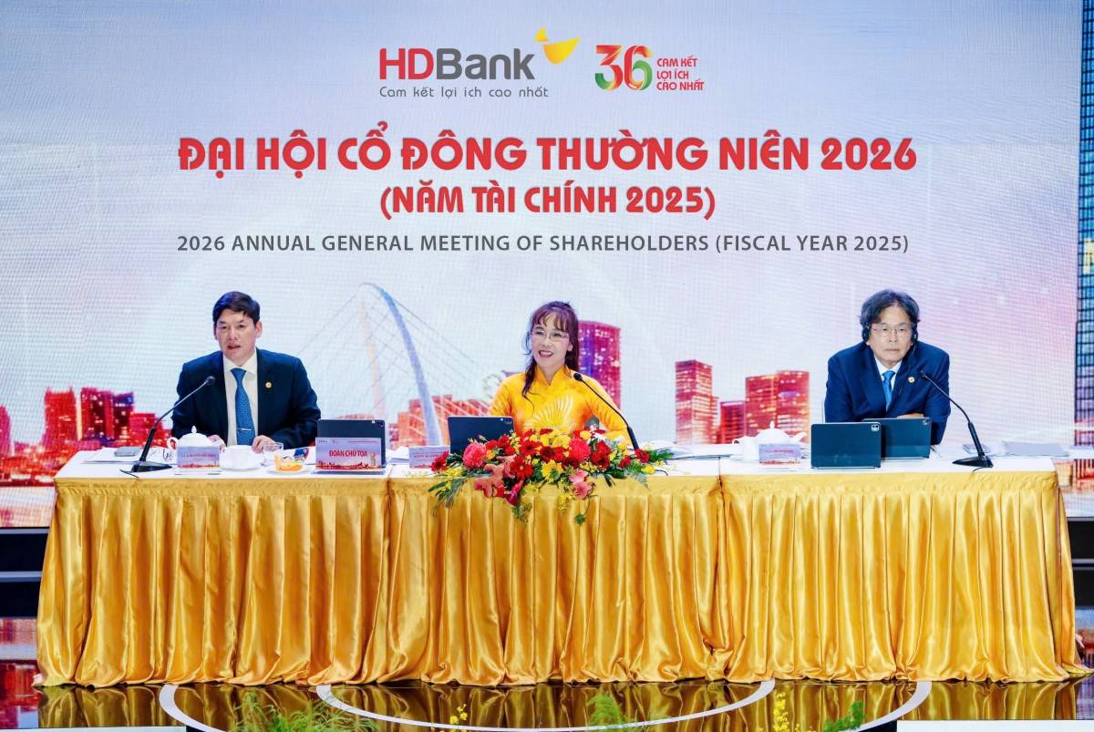 ĐHĐCĐ HDBank 2026: Lợi nhuận kế hoạch tăng 41%, mở rộng hợp tác quốc tế