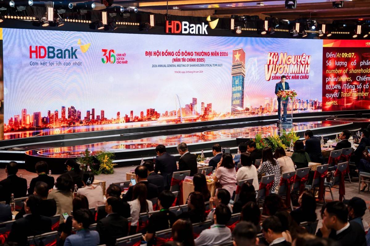 ĐHĐCĐ HDBank 2026: Lợi nhuận kế hoạch tăng 41%, mở rộng hợp tác quốc tế