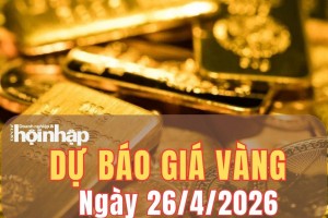 Dự báo giá vàng 26/4: Giá vàng nghiêng về tăng nhẹ hoặc đi ngang