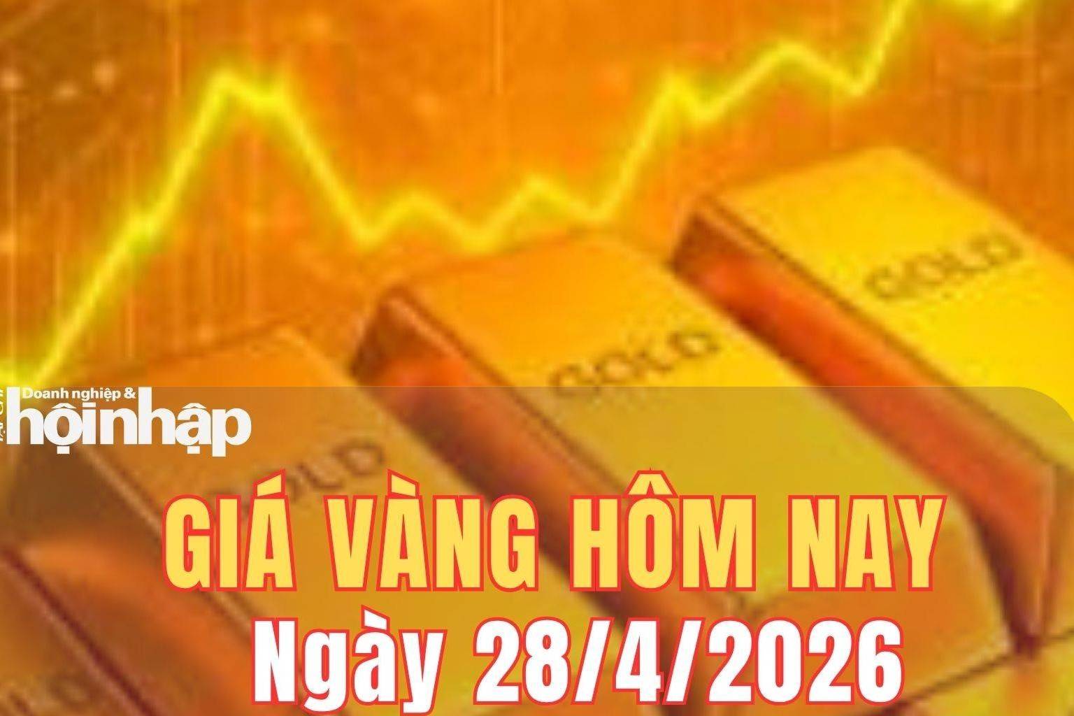 Giá vàng hôm nay 28/4: Giá vàng trong nước đi ngang, thế giới tăng nhẹ