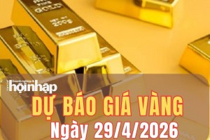 Dự báo giá vàng 29/4: Nghiêng về xu hướng giảm