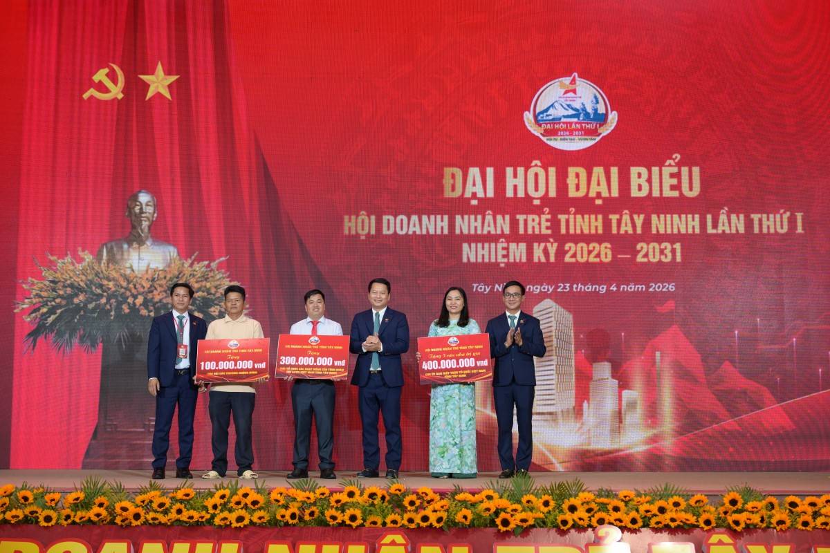 Ông Nguyễn Minh Tâm giữ chức Chủ tịch Hội Doanh nhân trẻ tỉnh Tây Ninh nhiệm kỳ 2026-2031