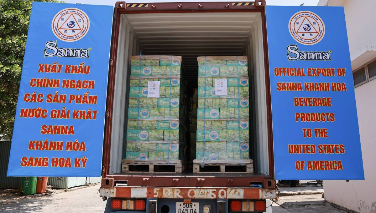 Sanna Khánh Hòa xuất khẩu thành công lô hàng nước giải khát đầu tiên sang Hoa Kỳ
