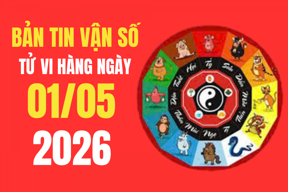 Tử vi - Vận số ngày 1/5/2026: Giờ hoàng đạo, hướng tốt và tuổi may mắn cần nắm để hanh thông