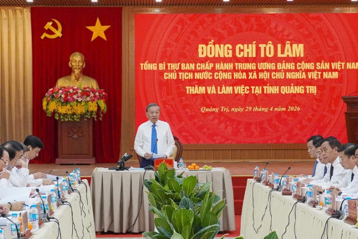 Tổng Bí thư, Chủ tịch nước Tô Lâm: Phát huy vai trò cửa ngõ Hành lang kinh tế Đông – Tây trong chiến lược phát triển Quảng Trị