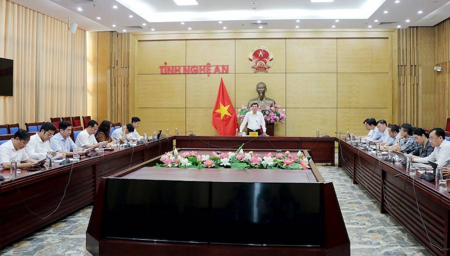 Ông Thái Văn Thành – Phó Chủ tịch UBND tỉnh Nghệ An chủ trì cuộc họp bàn về việc phát triển hệ sinh thái đổi mới sáng tạo