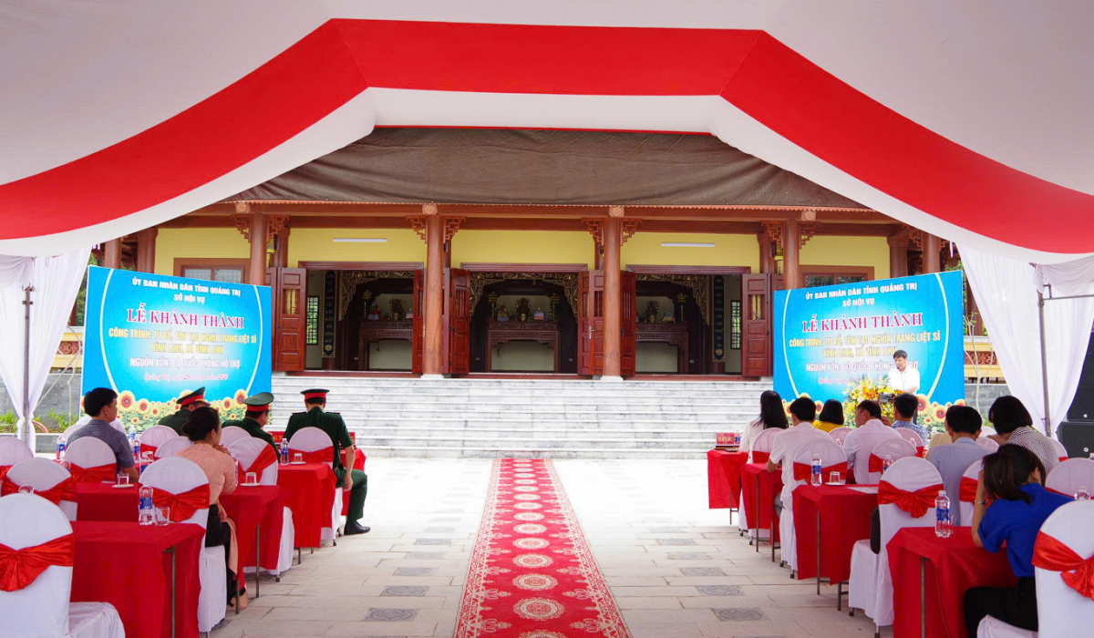 Quảng Trị khánh thành công trình tu bổ Nghĩa trang liệt sĩ Vĩnh Linh từ nguồn hỗ trợ Bộ Quốc phòng