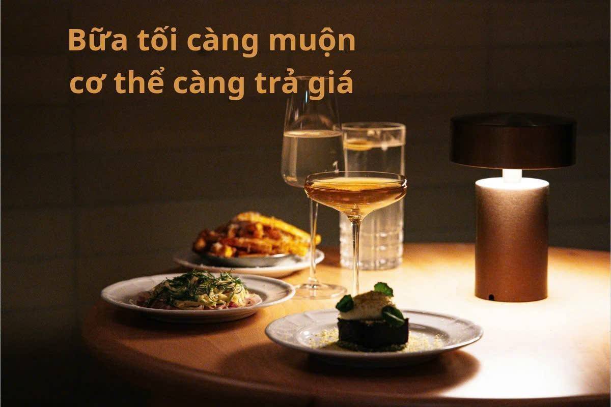 Ăn tối muộn có tăng cân và hại tim mạch không?