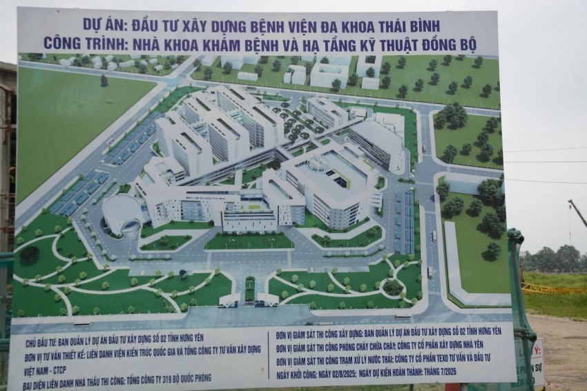 Phối cảnh Bệnh viện và thông tin dự án được công khai tại Công trình