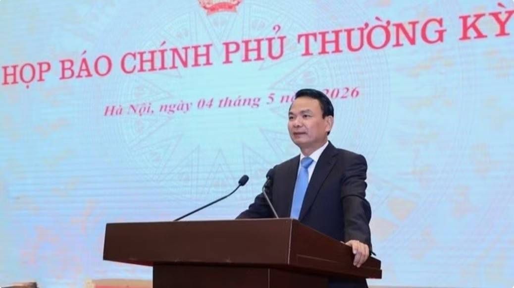 Bộ trưởng, Chủ nhiệm Văn phòng Chính phủ Đặng Xuân Phong chủ trì họp báo Chính phủ thường kỳ (Ảnh: VGP/Nhật Bắc).