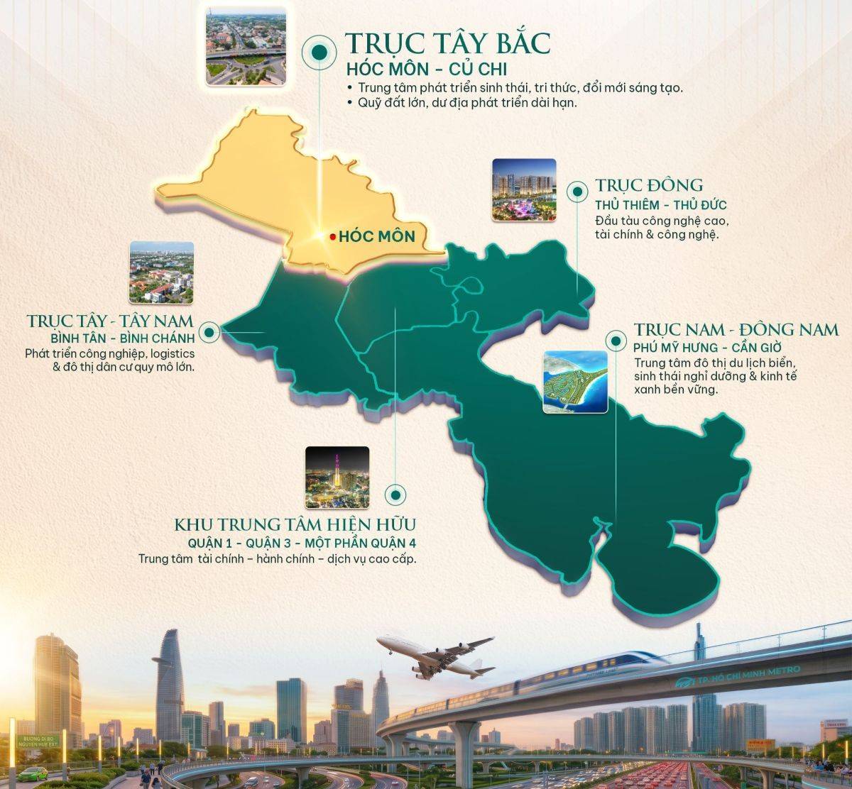 Sau khu Đông và khu Nam, Tây Bắc sẽ là hướng có tiềm năng tăng trưởng mạnh mẽ nhất trong những năm tới ở TP.HCM  