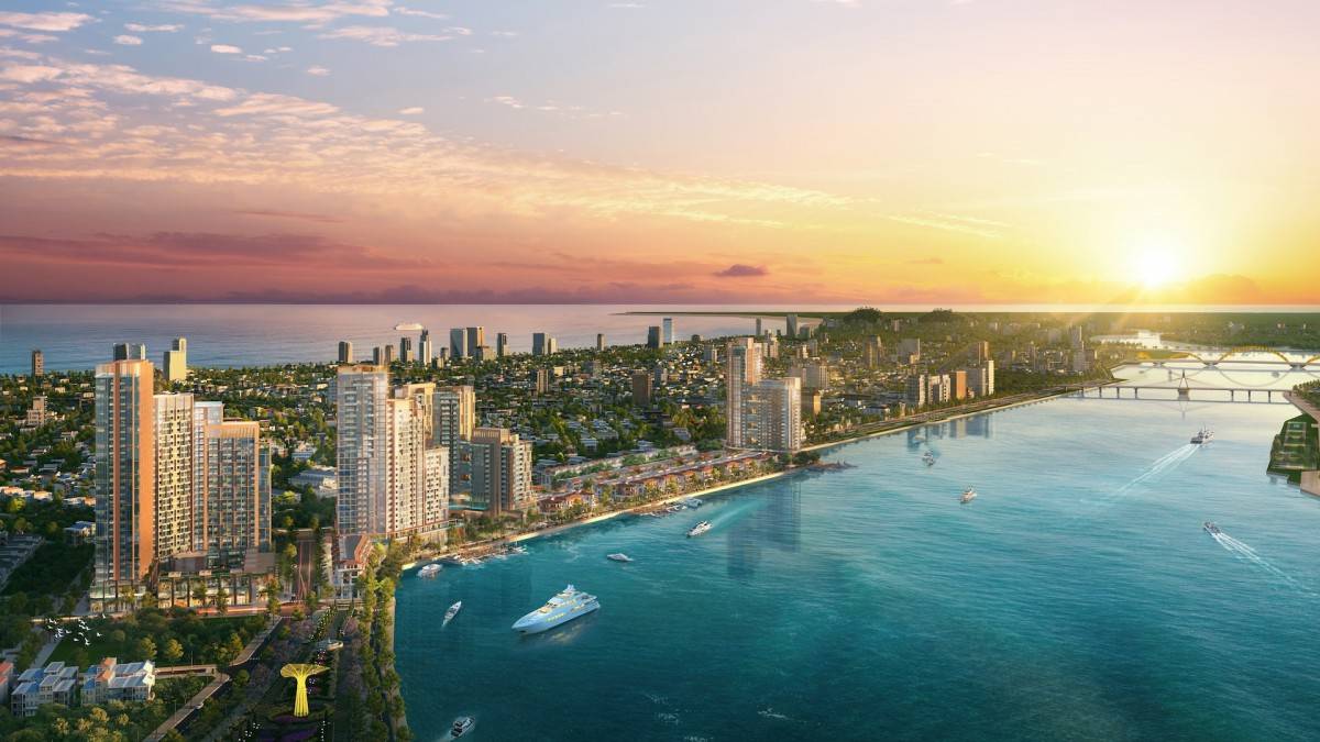 Vị trí đắc địa “soi bóng” sông Hàn của tổ hợp Sun Symphony Residence. Ảnh: Sun Property.