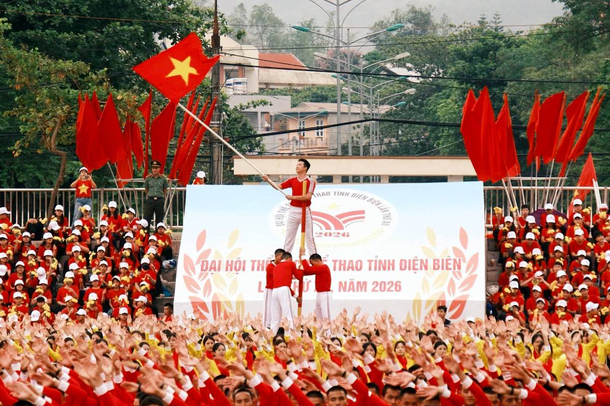 Điện Biên khai mạc Đại hội TDTT với hơn 12.000 người tham gia