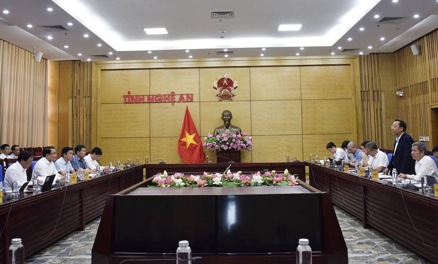 Đoàn công tác của Bộ Công thương làm việc với UBND tỉnh Nghệ An về tình hình thực hiện các dự án nguồn và lưới điện trong Quy hoạch điện VIII điều chỉnh trên địa bàn tỉnh 