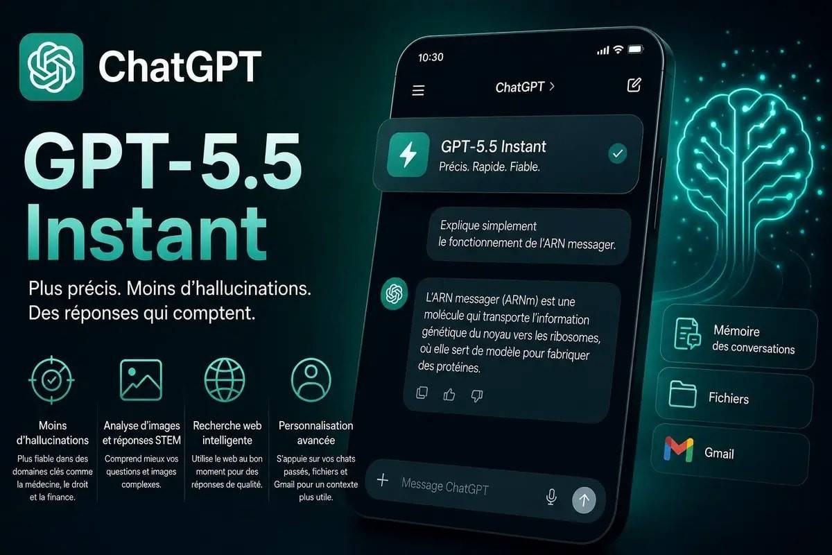 OpenAI tung GPT-5.5 Instant thông minh và thấu hiểu người dùng hơn. Mô hình GPT-5.5 Instant mang đến độ chính xác vượt trội cùng khả năng diễn đạt vô cùng mạch lạc. Tỉ lệ sinh ra ảo giác thông tin đã được cắt giảm tới 52,5%. 