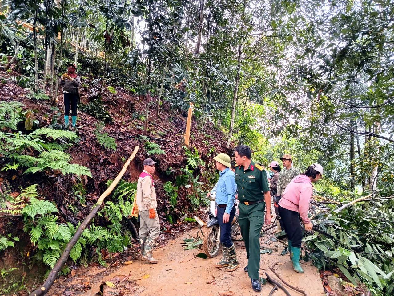 đoàn đã đi kiểm tra thực tế tuyến đường giao thông kết 