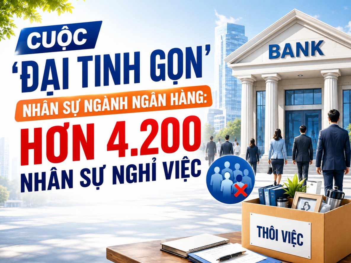Cuộc 'đại tinh gọn' nhân sự ngành ngân hàng: Hơn 4.200 nhân sự nghỉ việc