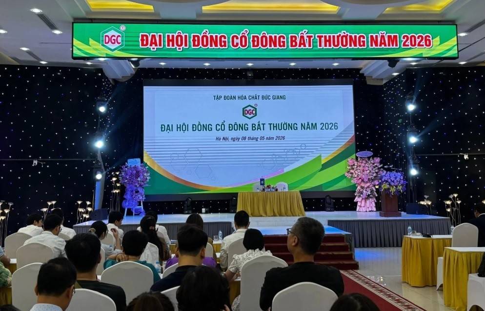 Quang cảnh đại hội cổ đông bất thường 2026 của Hoá chất Đức Giang.