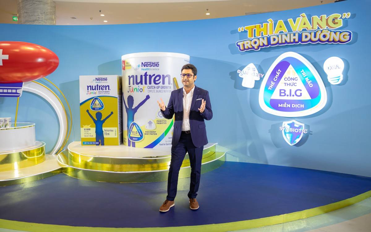 Ông Zubin Trikha, Trưởng ngành hàng Dinh Dưỡng Đặc biệt tại Nestlé Việt Nam nhấn mạnh cam kết của Nutren Junior