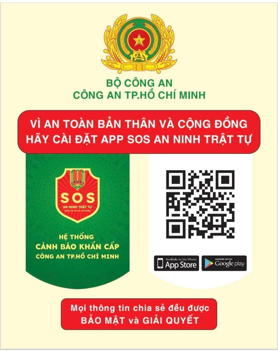Công an TP.HCM đã triển khai ứng dụng “SOS An ninh trật tự” trên điện thoại di động