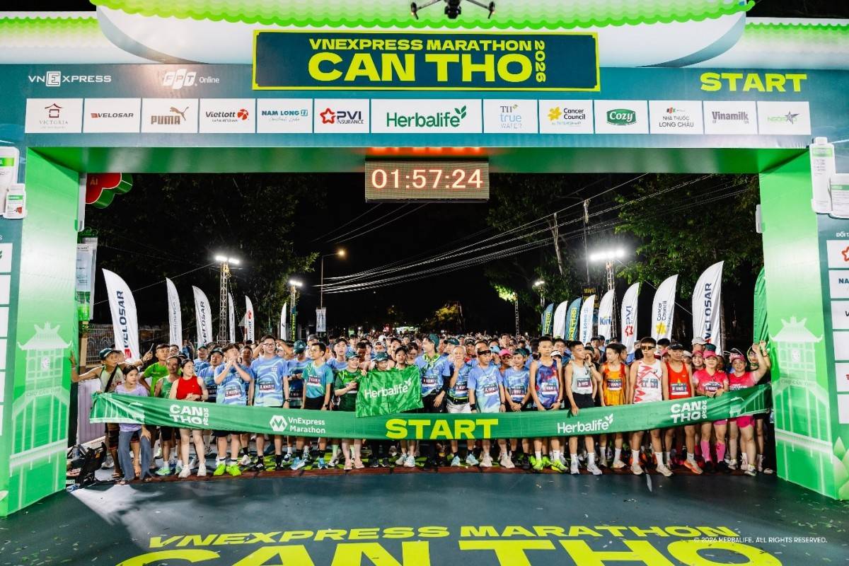 VnExpress Marathon Cần Thơ 2026 hút 10.000 vận động viên, lan tỏa lối sống khỏe