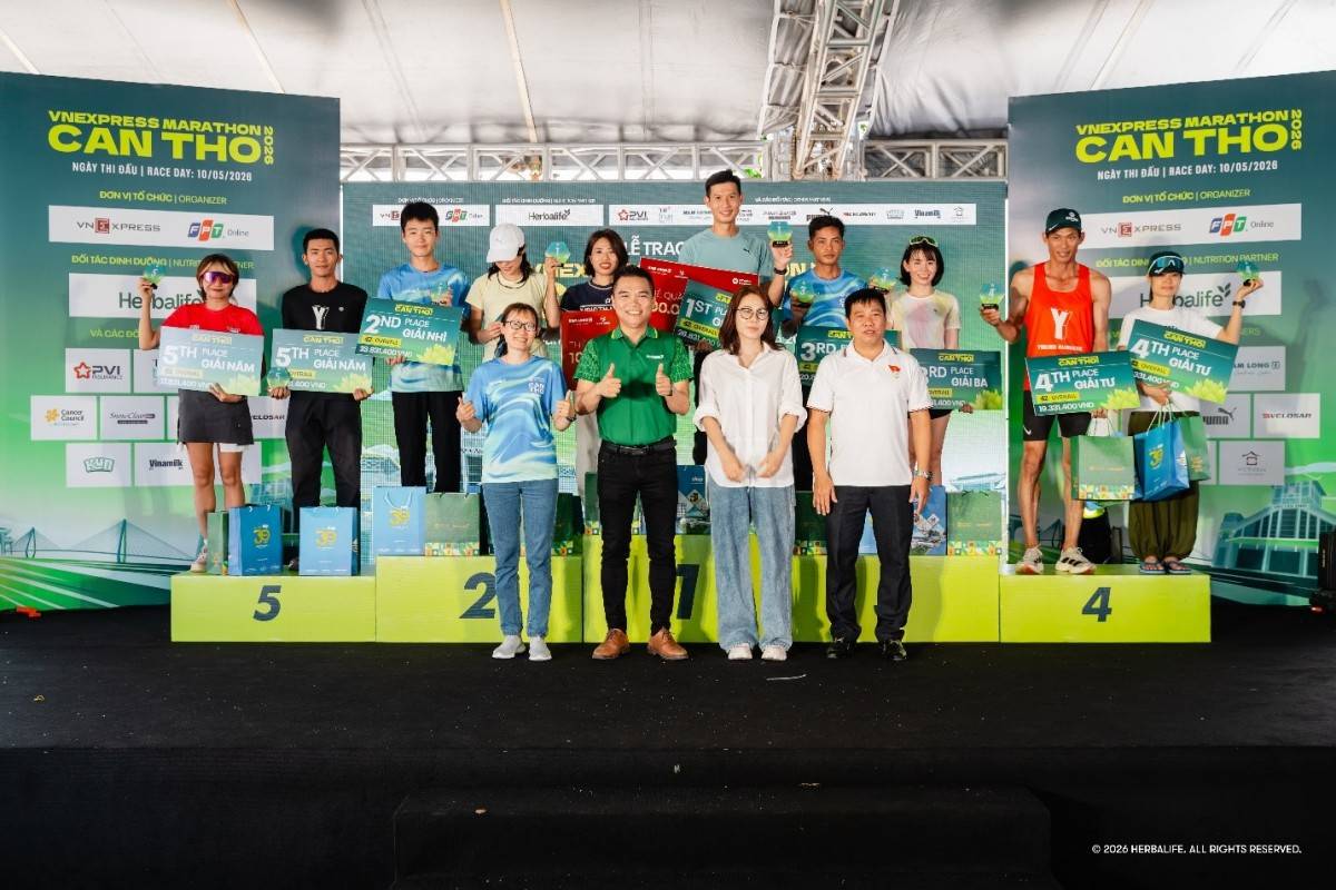 VnExpress Marathon Cần Thơ 2026 hút 10.000 vận động viên, lan tỏa lối sống khỏe