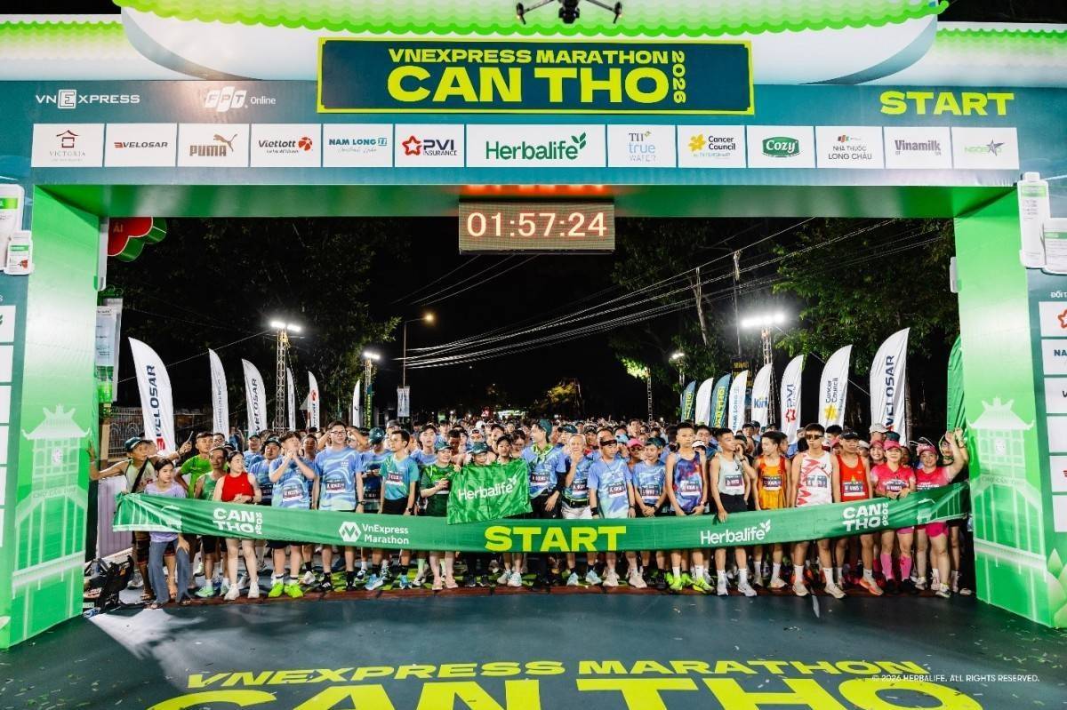 VnExpress Marathon Cần Thơ 2026 hút 10.000 vận động viên, lan tỏa lối sống khỏe