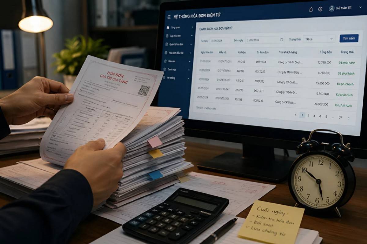 xuất hóa đơn sai thời điểm, phạt hóa đơn điện tử, hóa đơn điện tử 2026,Nghị định 310/2025/NĐ-CP, phạt lập hóa đơn chậm