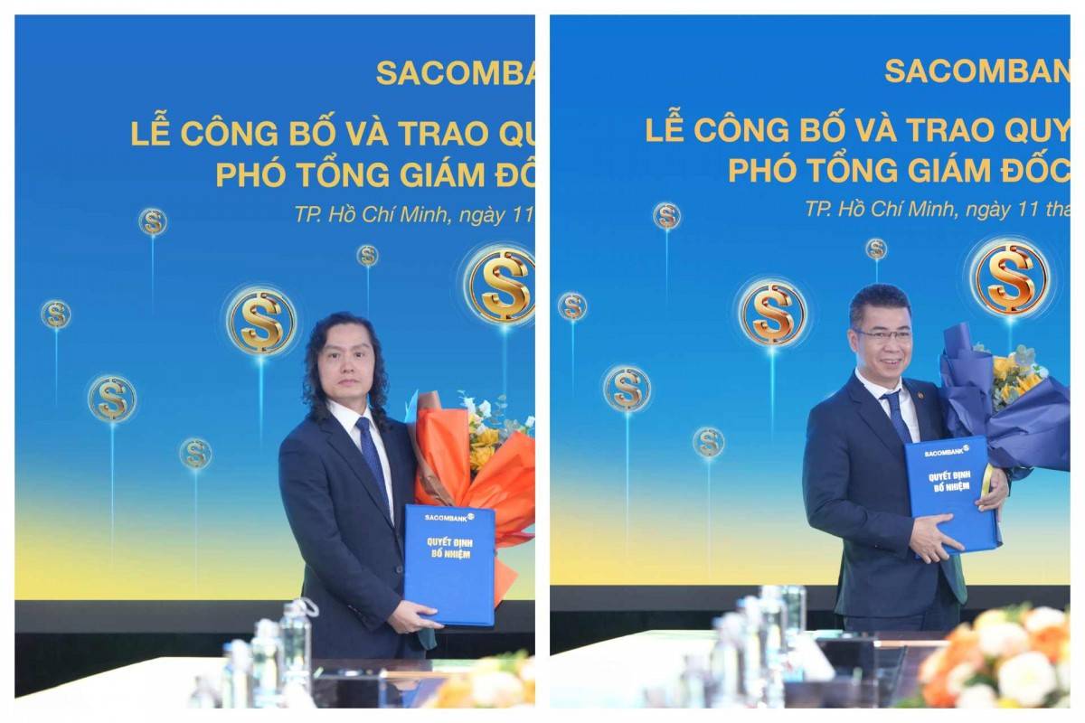 SACOMBANK bổ nhiệm 2 Phó tổng giám đốc