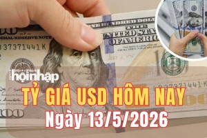 Tỷ giá USD hôm nay 13/5/2026: Đồng USD tiếp tục tăng
