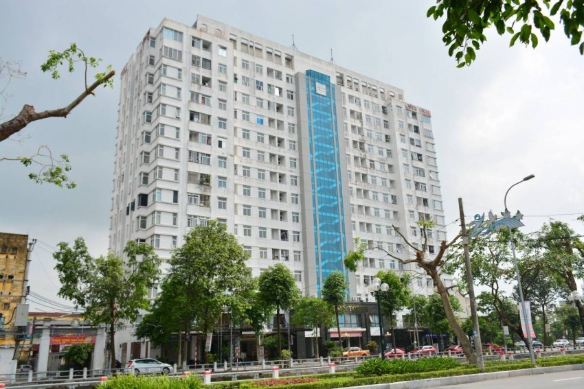 Chung cư Đam San hiện nay người đan đã tháo hết băng rôn sau khi Công ty đã làm việc và hứa