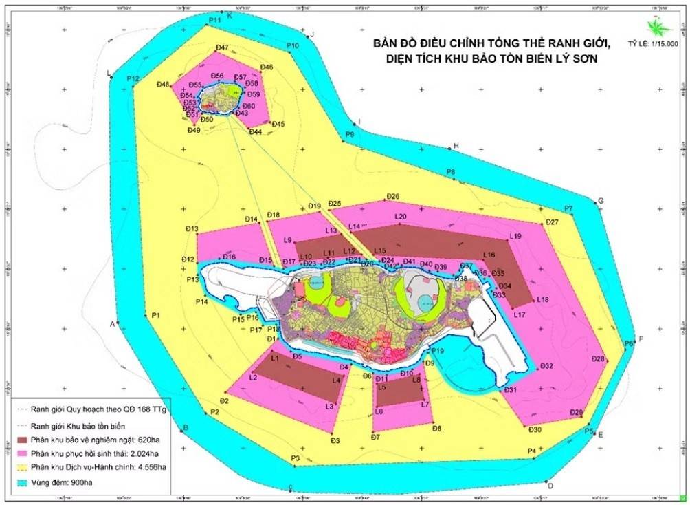 Khu bảo tồn biển Lý Sơn sau khi điều chỉnh có tổng diện tích 8.100ha.